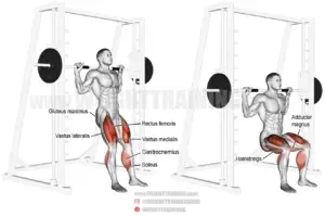 Smith chair squat exercise instructions and video | Weight Training Guide