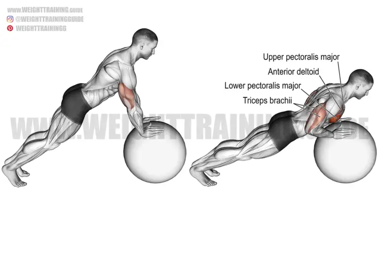 Stability ball push-up