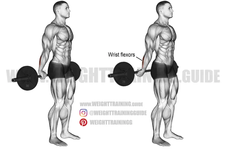 Behind-the-back barbell wrist curl