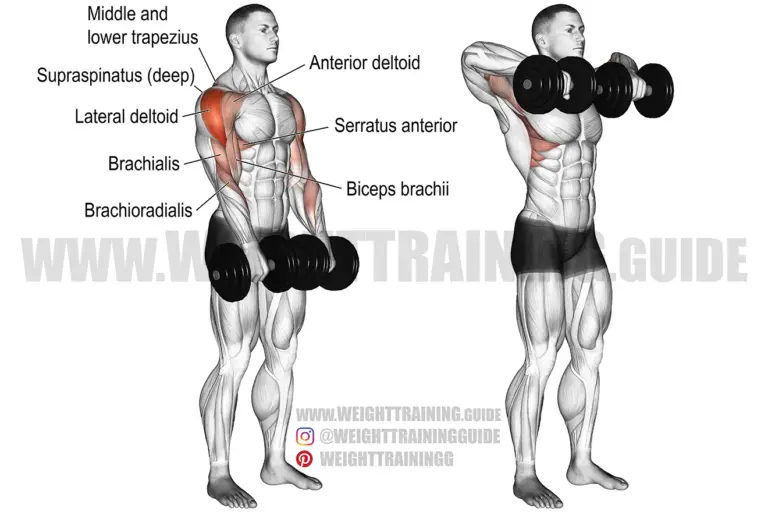Dumbbell wide-grip upright row
