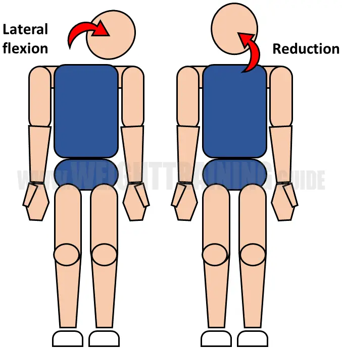 Lateral flexion and reduction of neck
