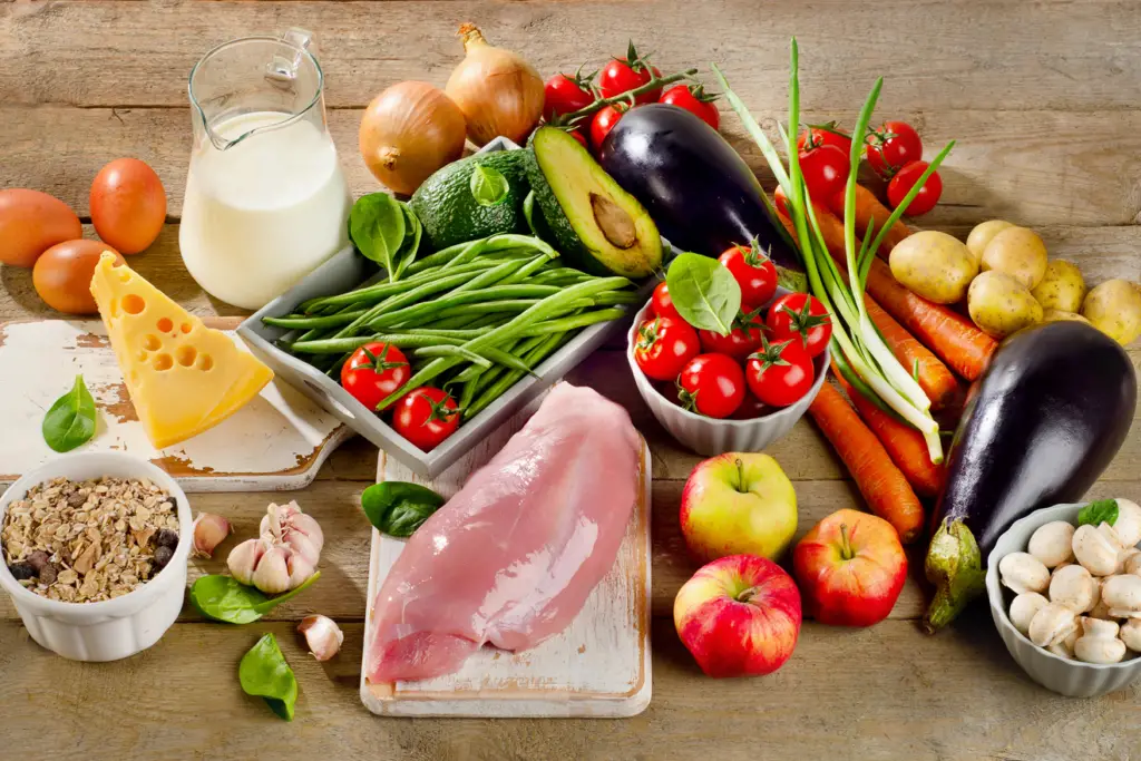 Assortment of foods on a table