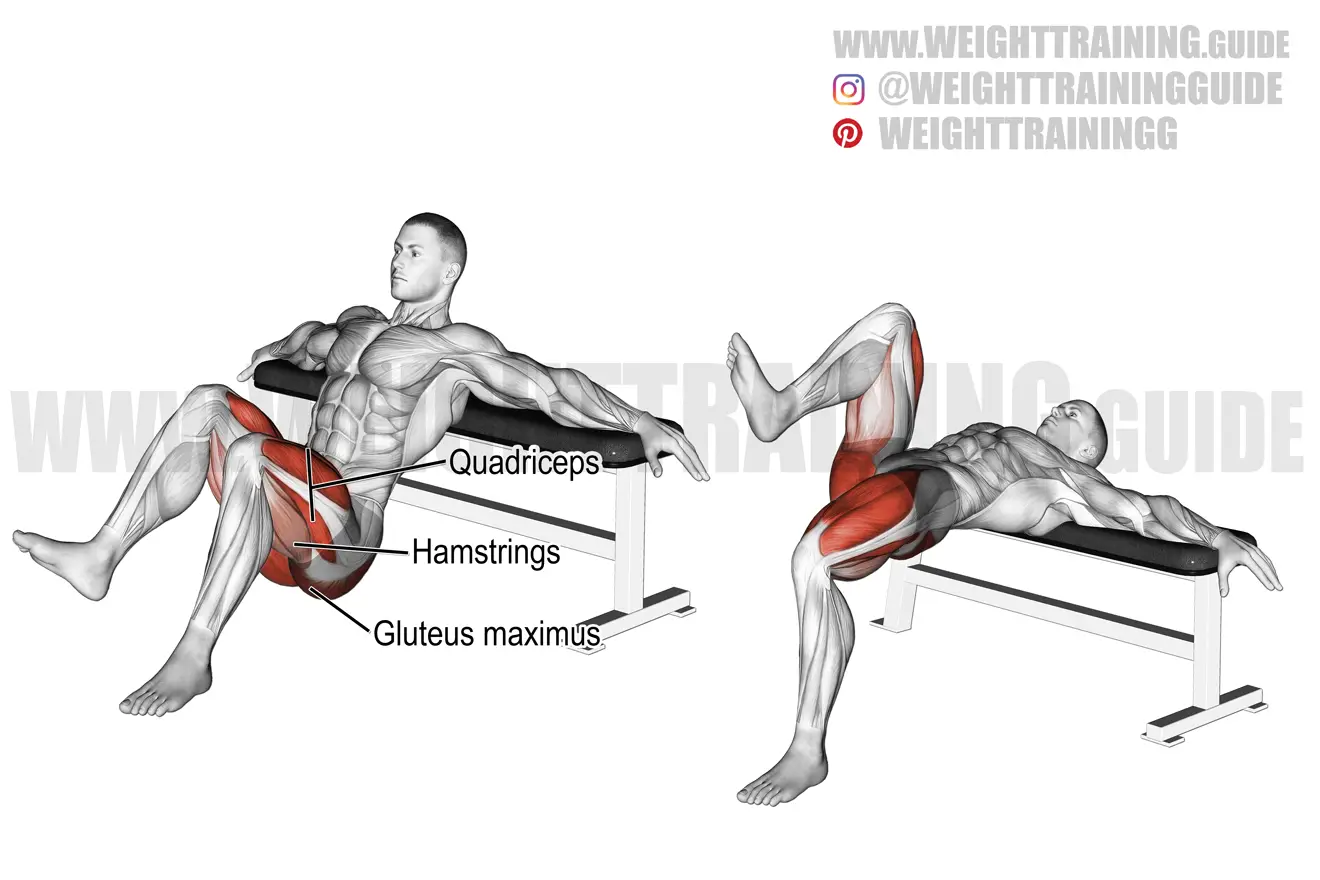 One-leg hip thrust exercise