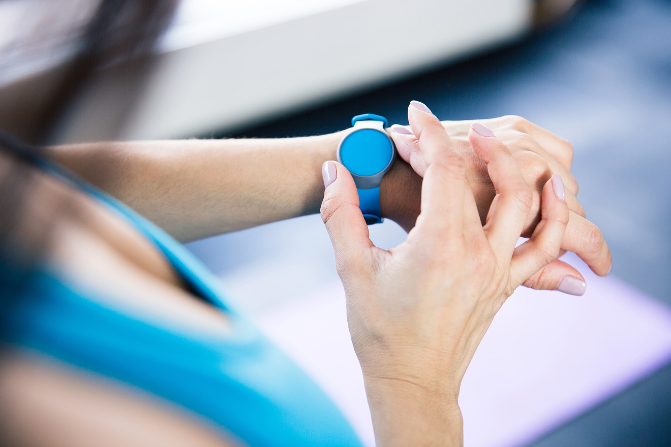 closeup of someone tracking their activity using a smartwatch